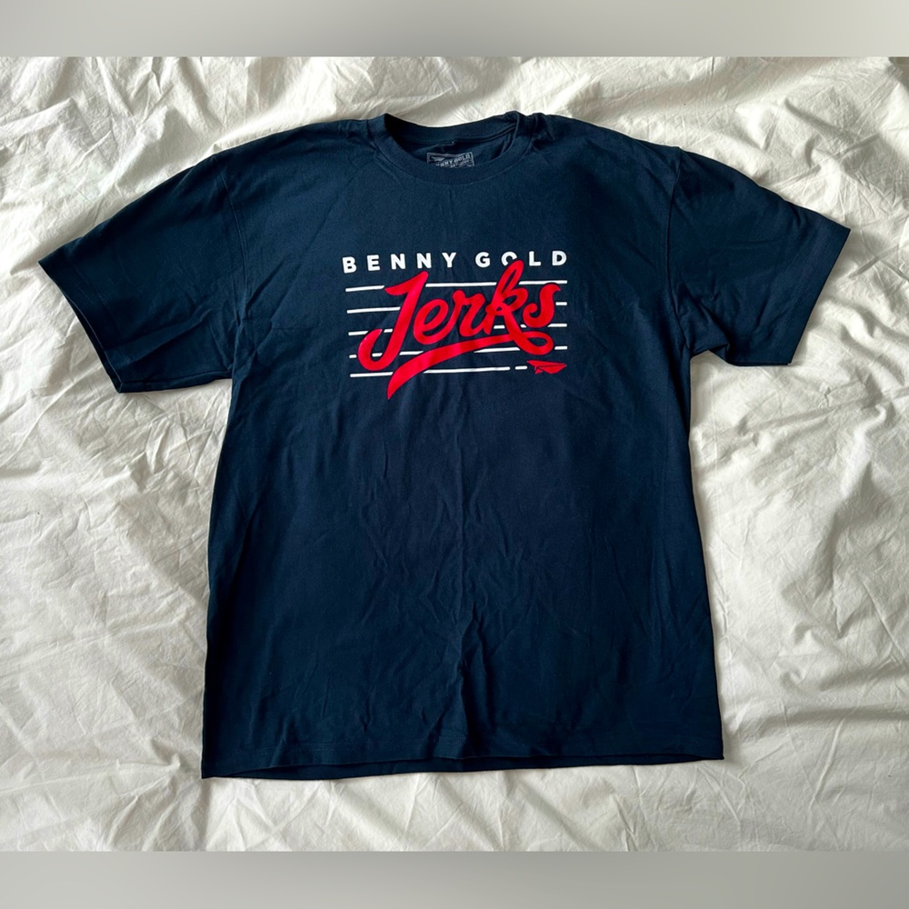 Men’s large navy blue graphic tee